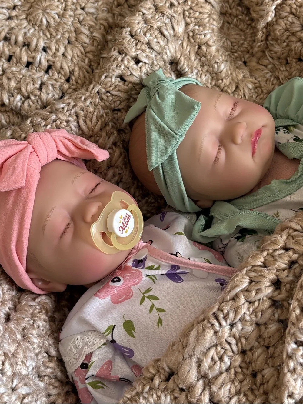 Reborn Twin Baby Dolls Realistic Sleeping Newborn Set of 2
